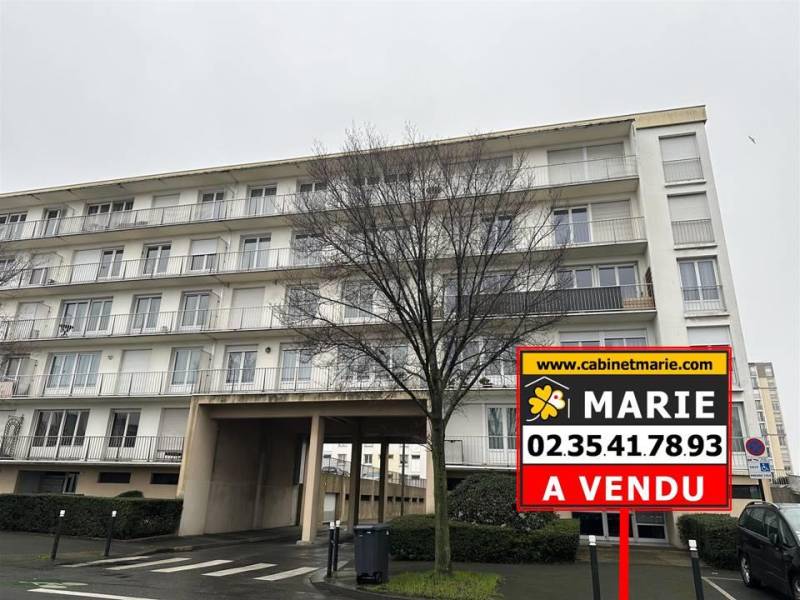 VENDU ! Appartement volume T4 avec BEAU BALCON, ASCENSEUR et place de PARKING nominative - LE HAVRE secteur Graville (76600)