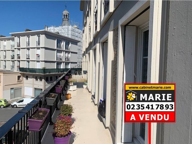 Vendu ! BEL APPARTEMENT T3 avec GRAND BALCON SUD OUEST idéalement situé en CENTRE VILLE DU HAVRE (76600) - NOTRE DAME