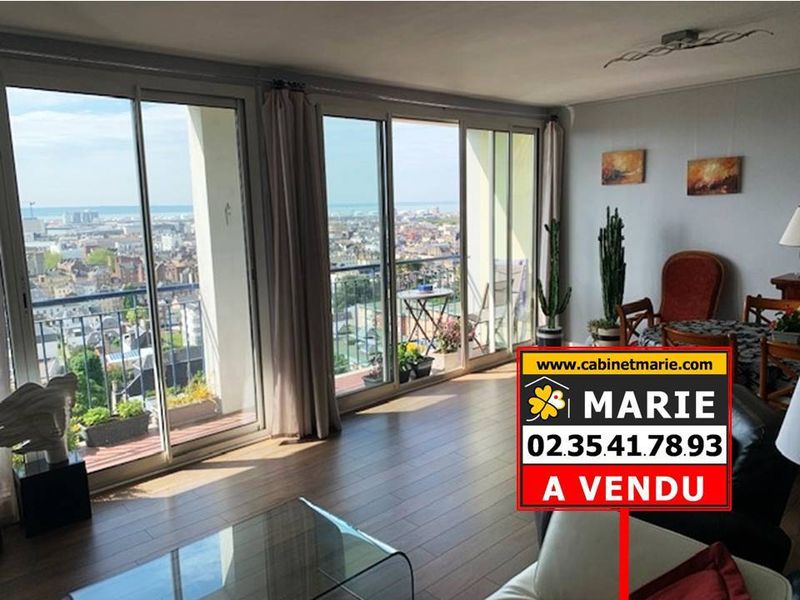 Vendu ! BEL APPARTEMENT T4 avec ASCENSEUR et BALCON VUE DÉGAGÉE situé au HAVRE - LES ORMEAUX (76600)