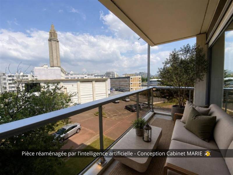 Appartement VUE DÉGAGÉE avec double BALCON et ASCENSEUR idéalement située au HAVRE (76600) - Résidence de France - Bord de mer